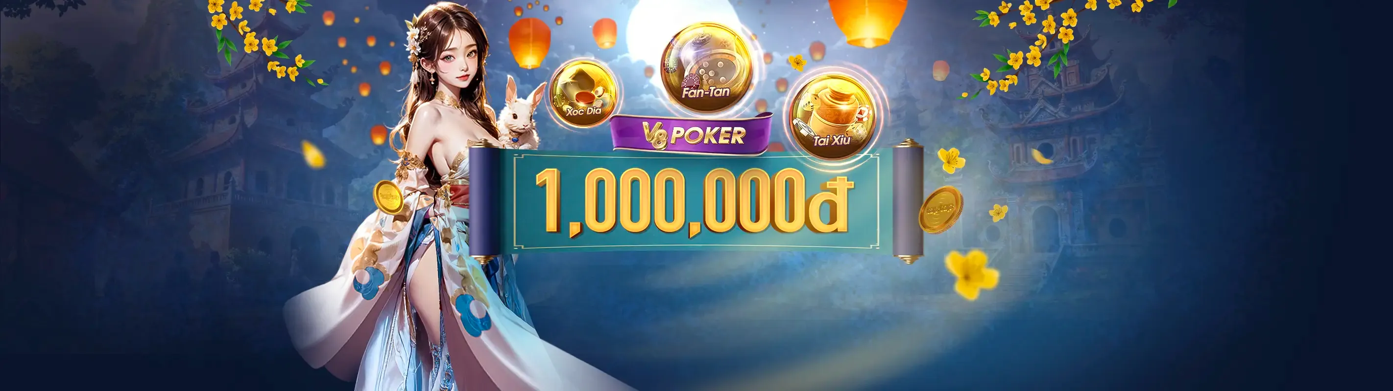 Hình ảnh chính về trò chơi nổ hũ Fabet với biểu tượng jackpot lớn và hiệu ứng vàng xanh