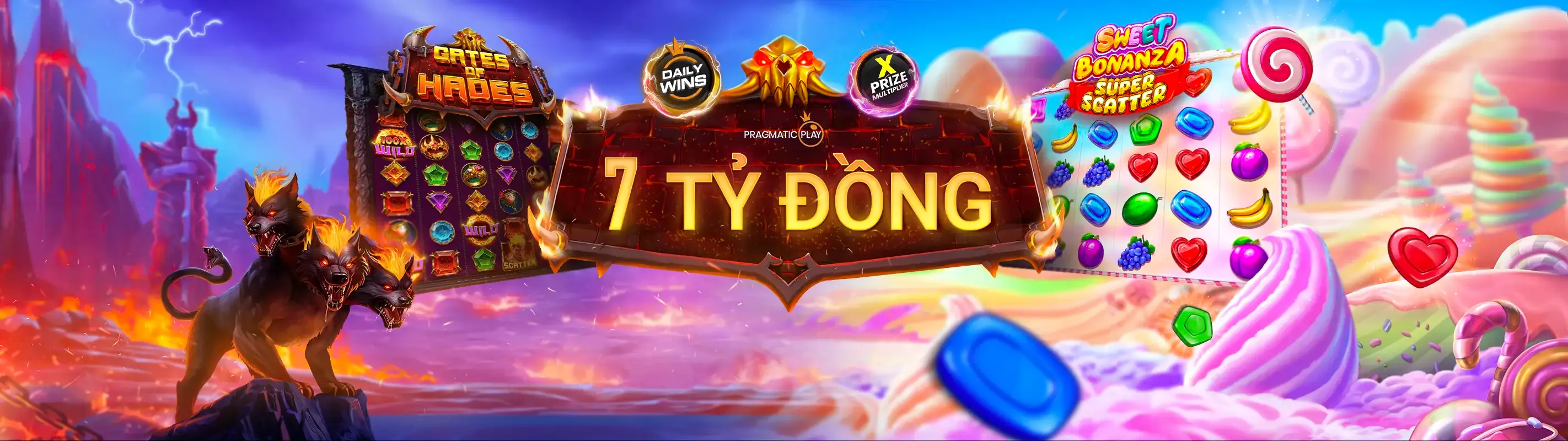 Banner khuyến mãi hoàn trả và thưởng nạp lại hàng tuần